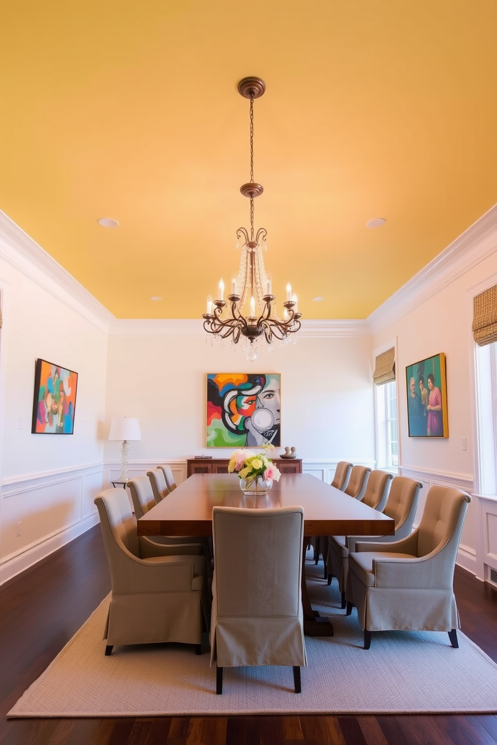 Yellow Dining Room Design Ideas 11