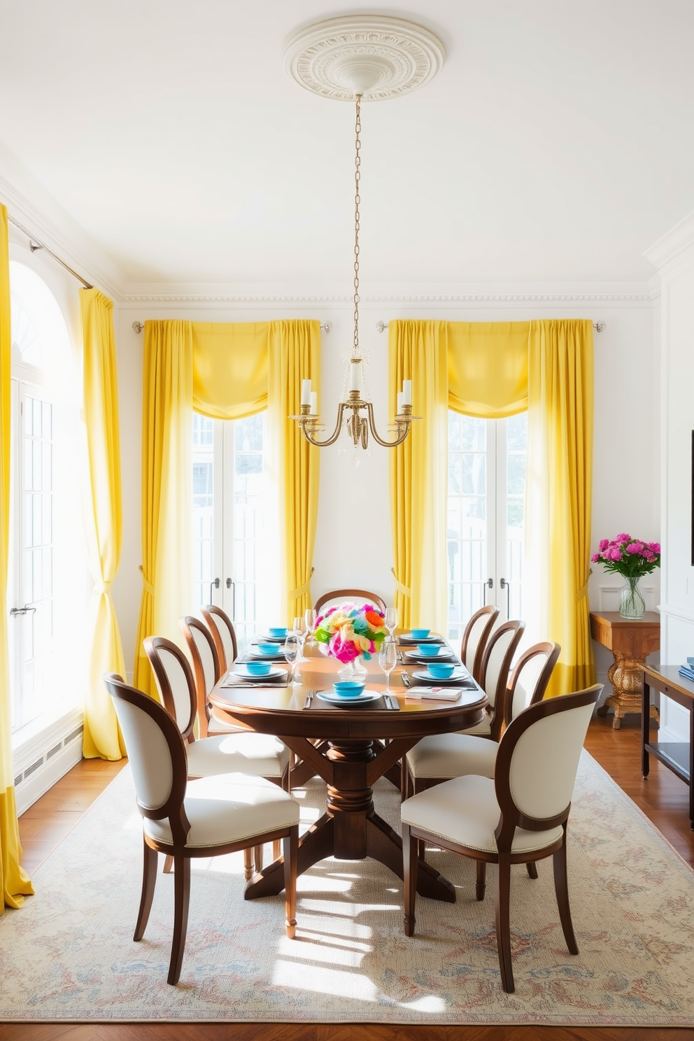 Yellow Dining Room Design Ideas 12