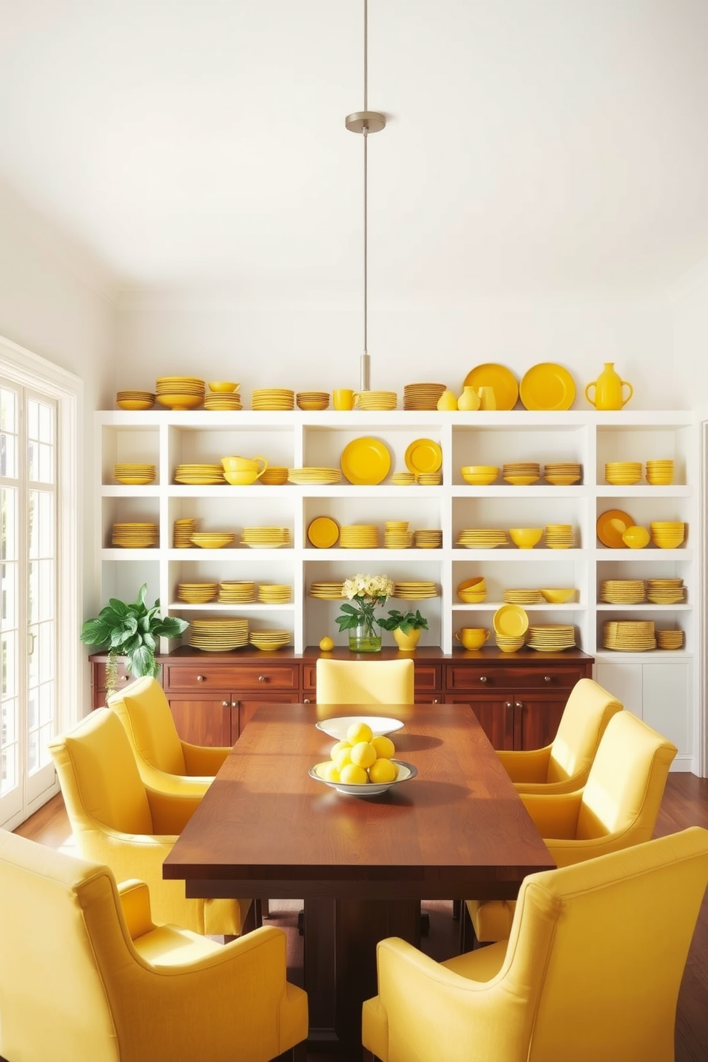 Yellow Dining Room Design Ideas 14