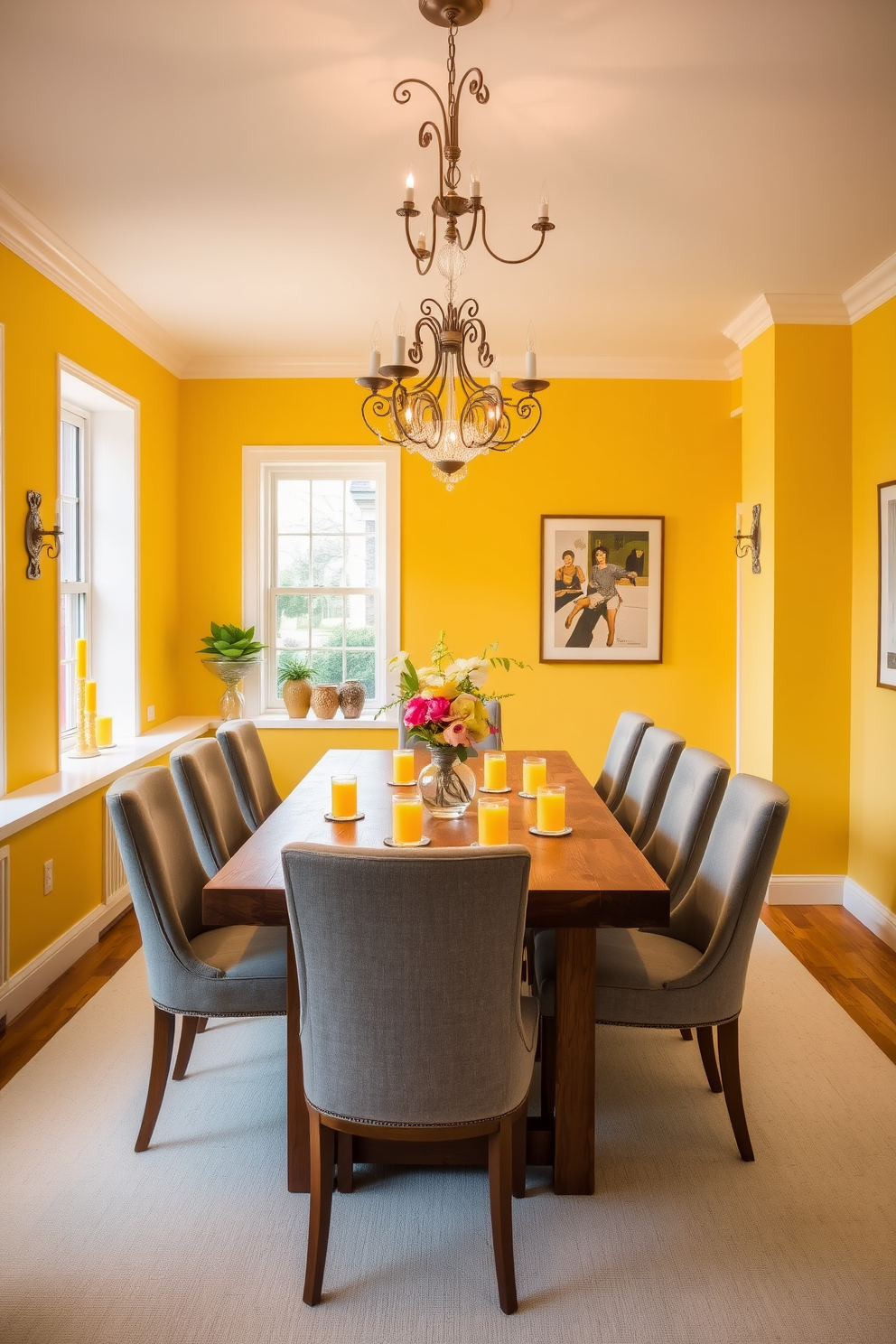 Yellow Dining Room Design Ideas 18