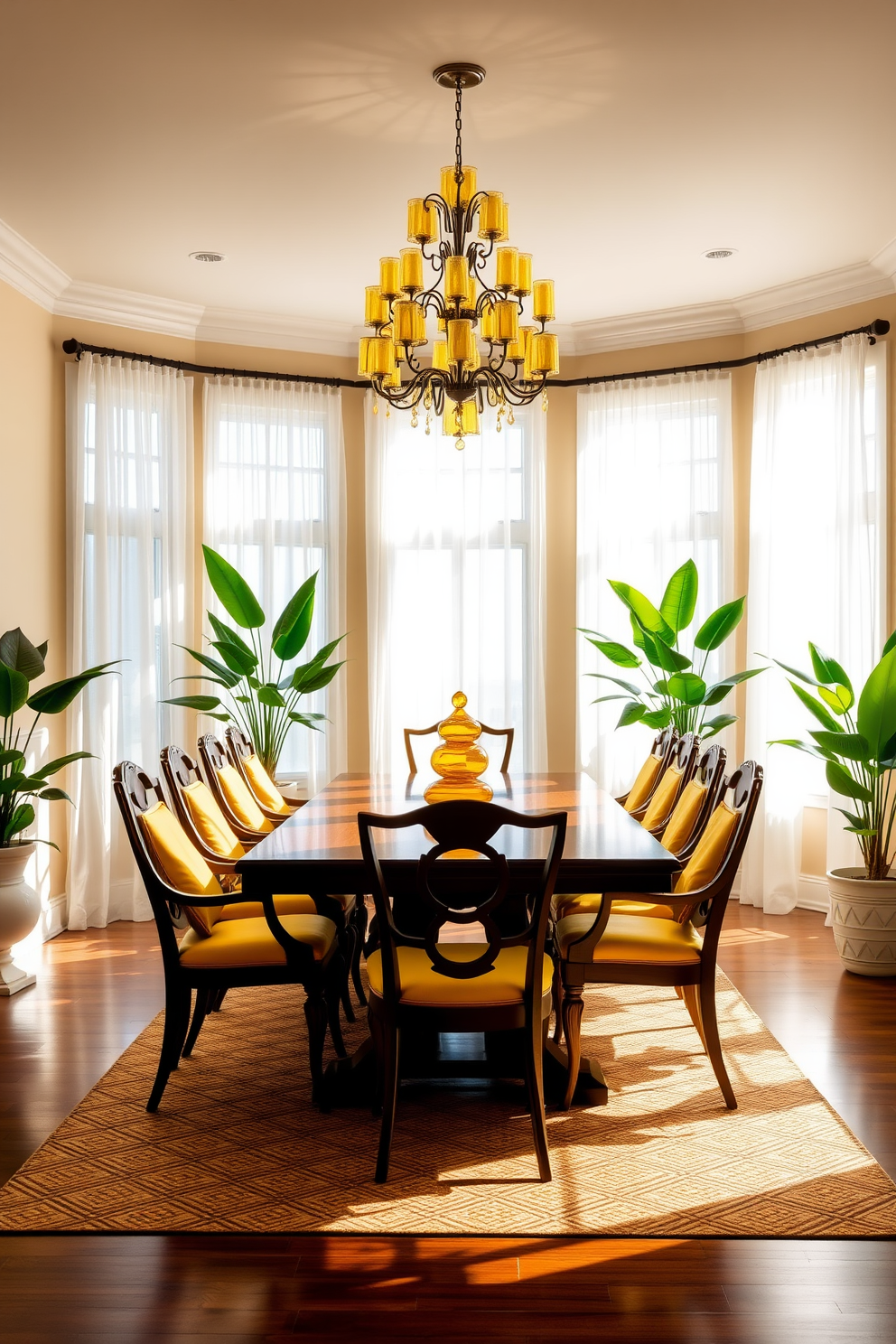 Yellow Dining Room Design Ideas 21