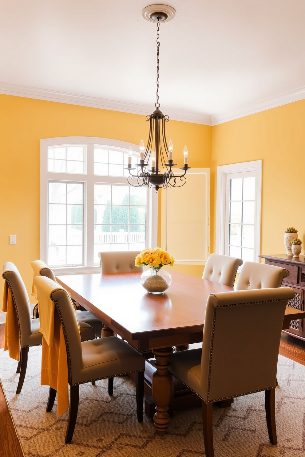 Yellow Dining Room Design Ideas 22