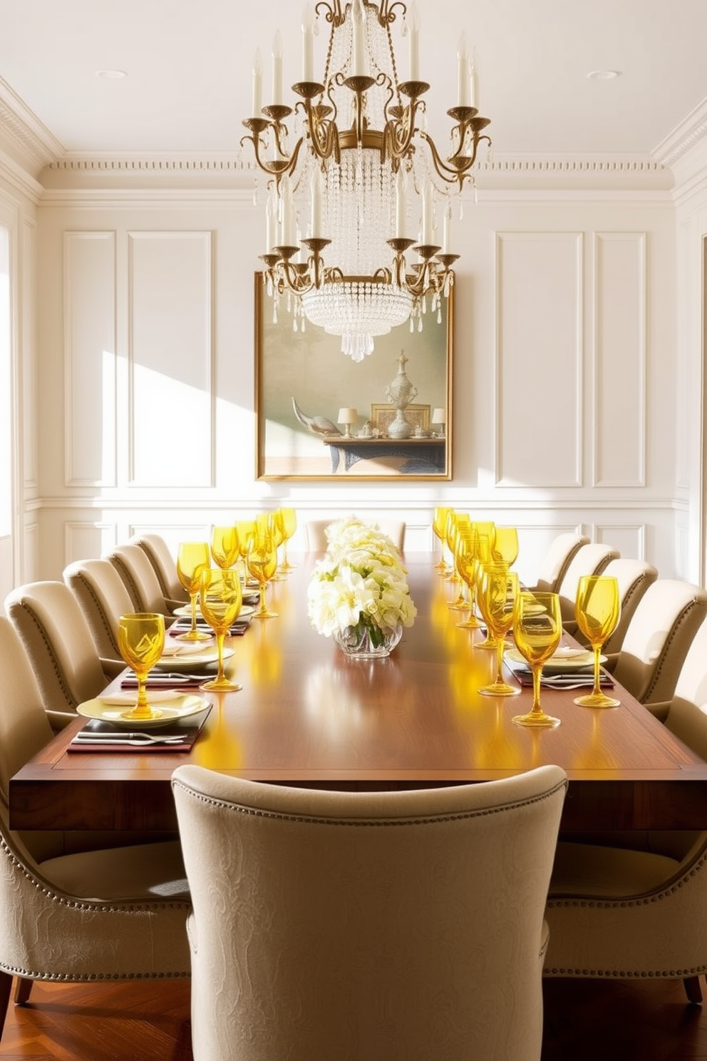 Yellow Dining Room Design Ideas 23