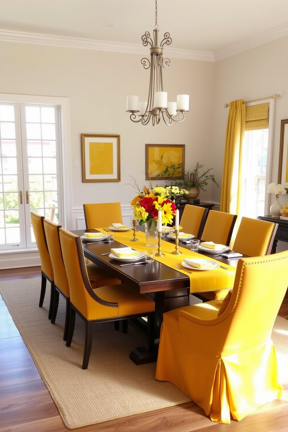 Yellow Dining Room Design Ideas 28