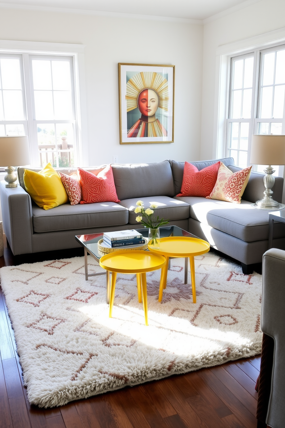 Yellow Family Room Design Ideas 16