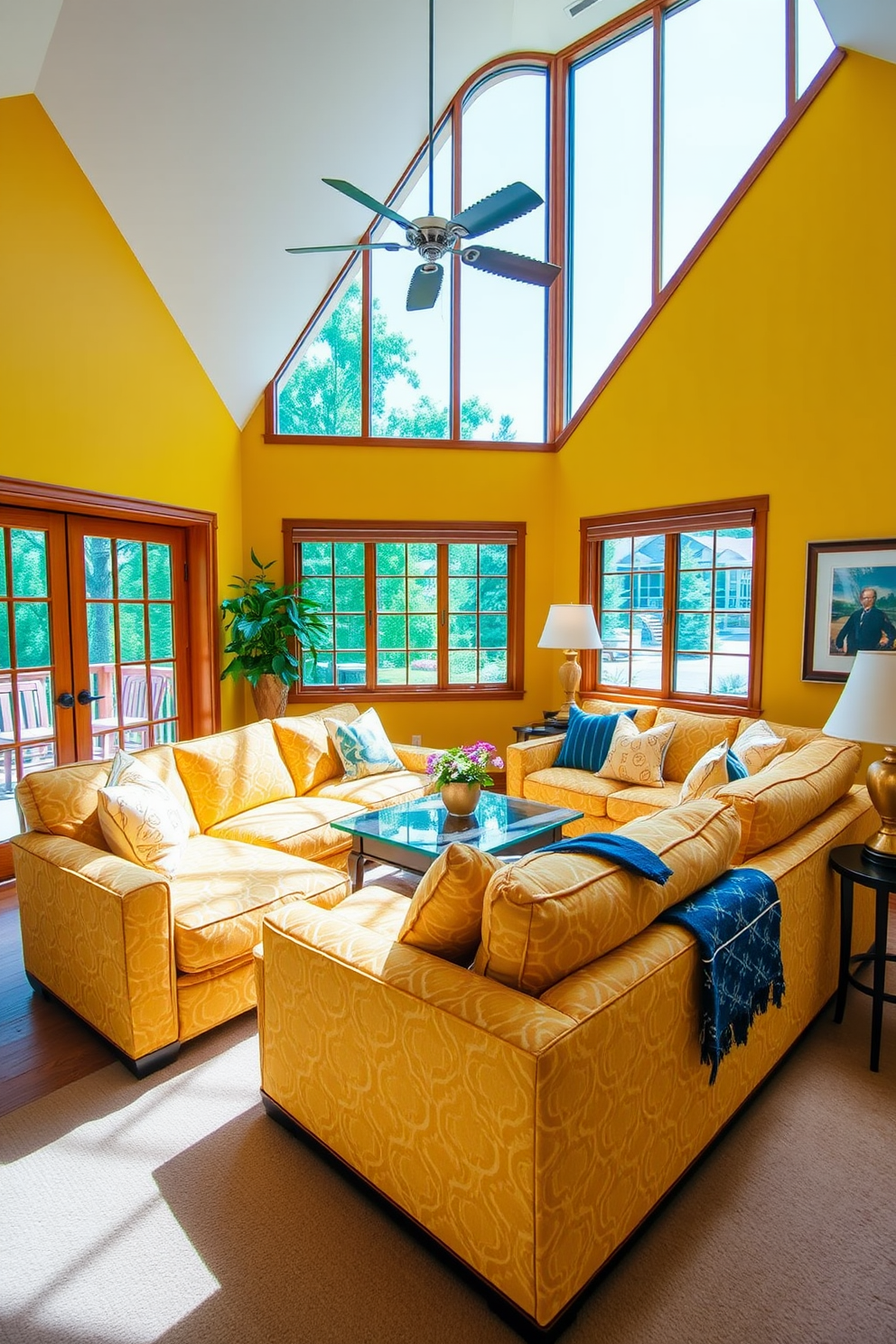 Yellow Family Room Design Ideas 20