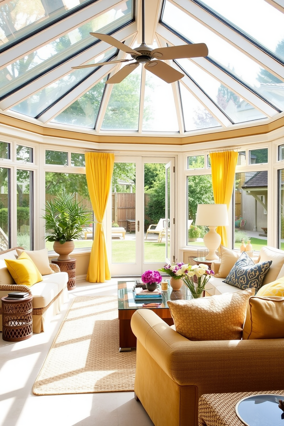 Yellow Family Room Design Ideas 25