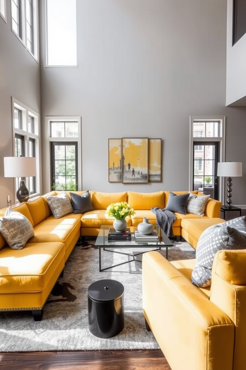 Yellow Family Room Design Ideas 27