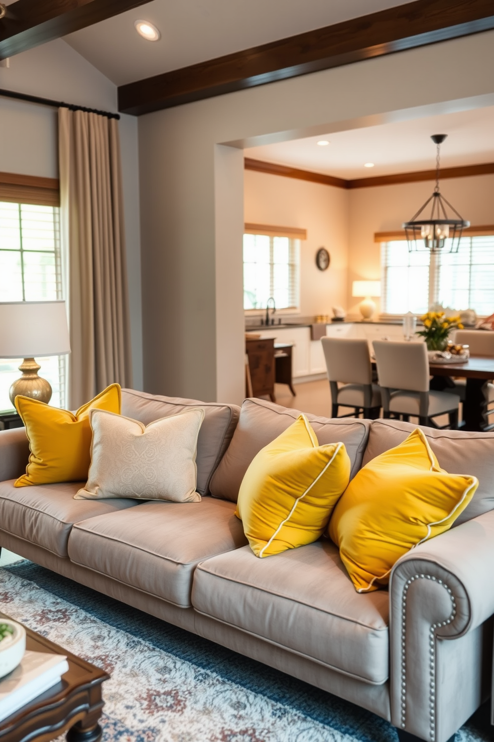 Yellow Family Room Design Ideas 4