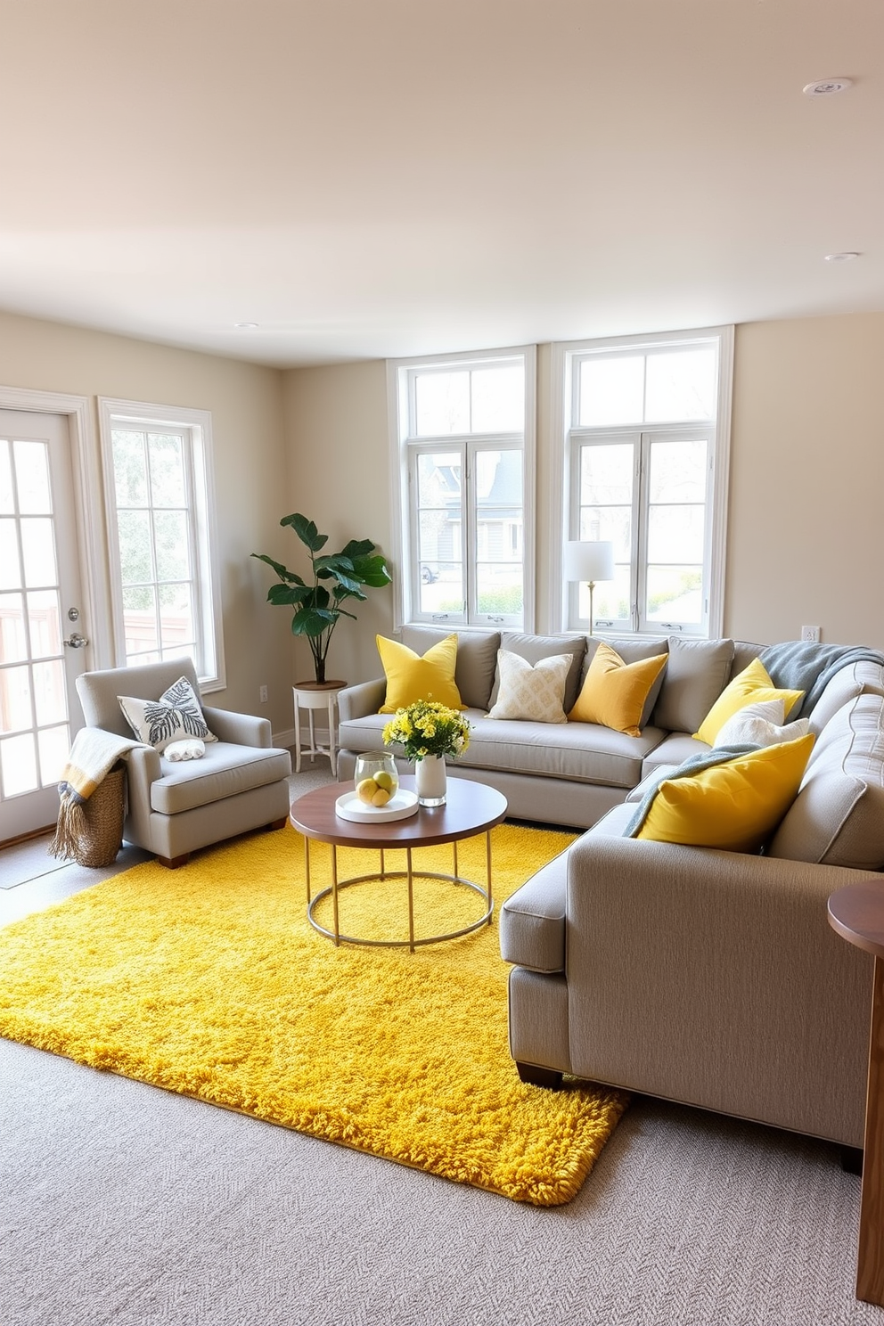 Yellow Family Room Design Ideas 5