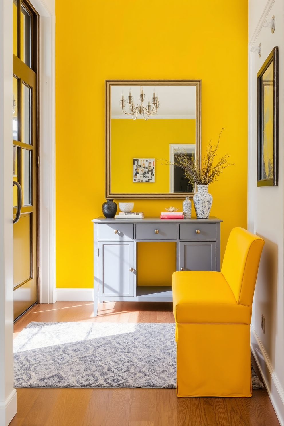 Yellow Foyer Design Ideas 10