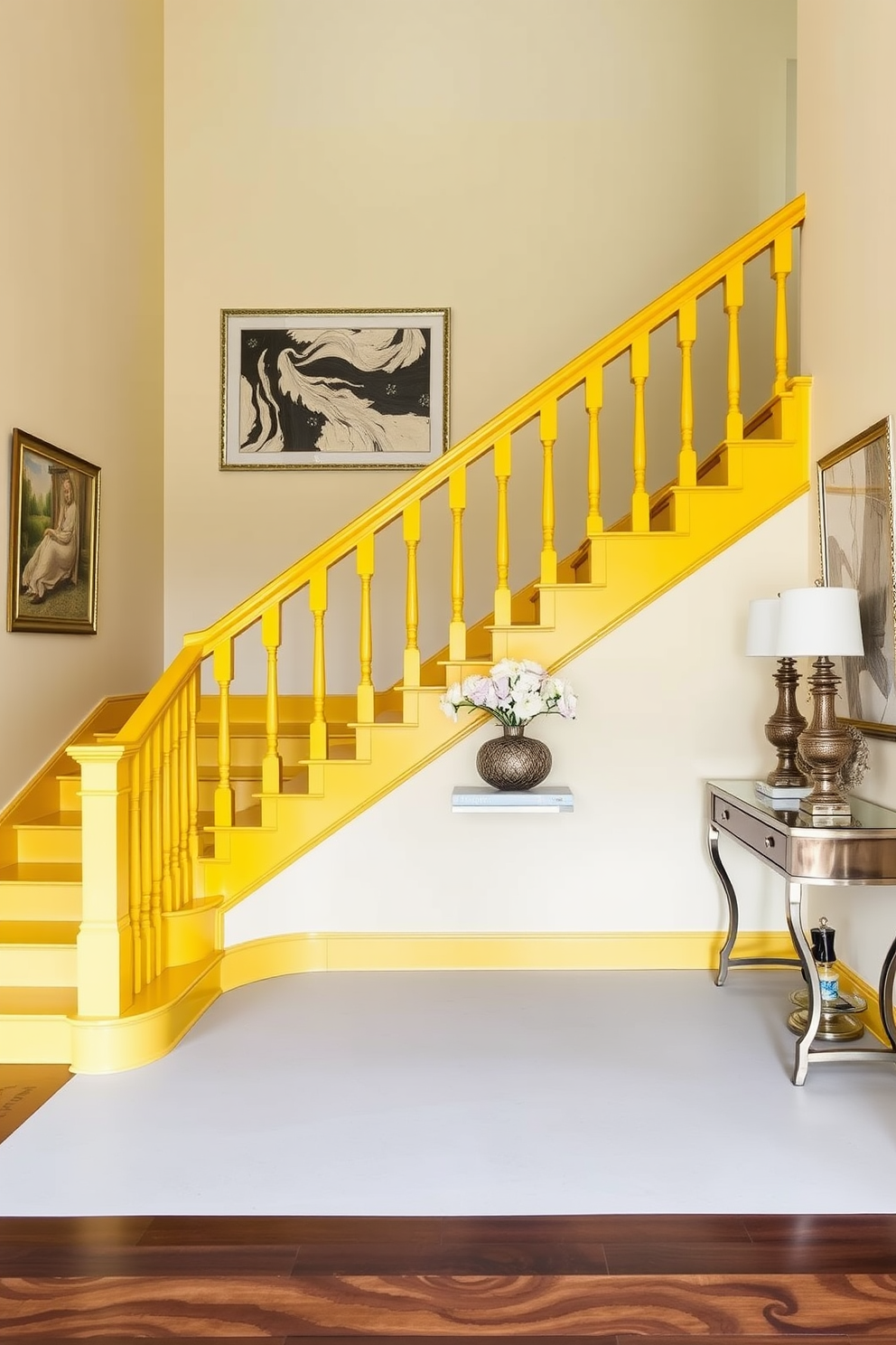 Yellow Foyer Design Ideas 13