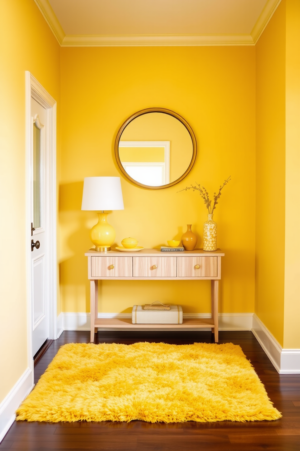 Yellow Foyer Design Ideas 19