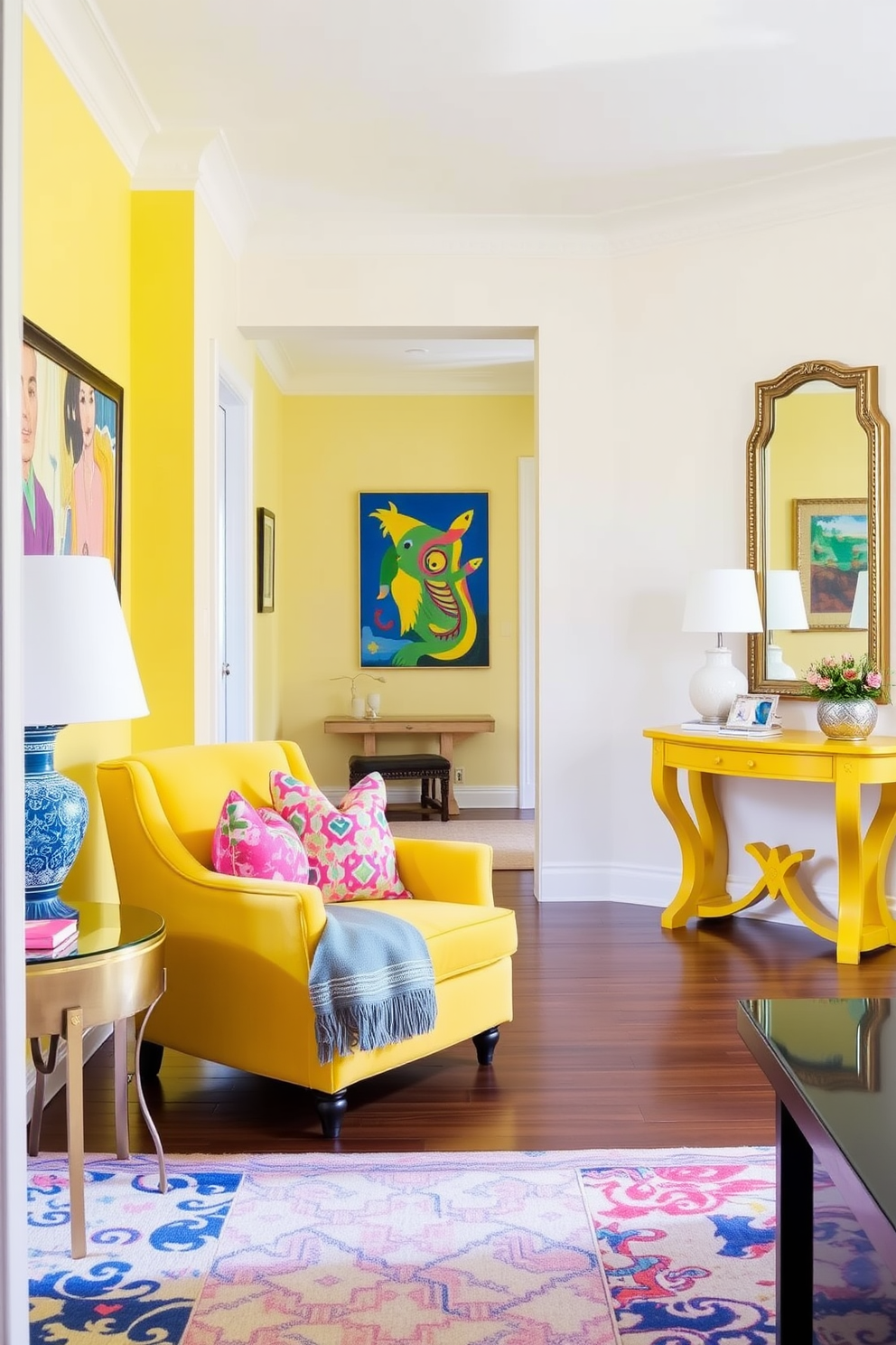 Yellow Foyer Design Ideas 2