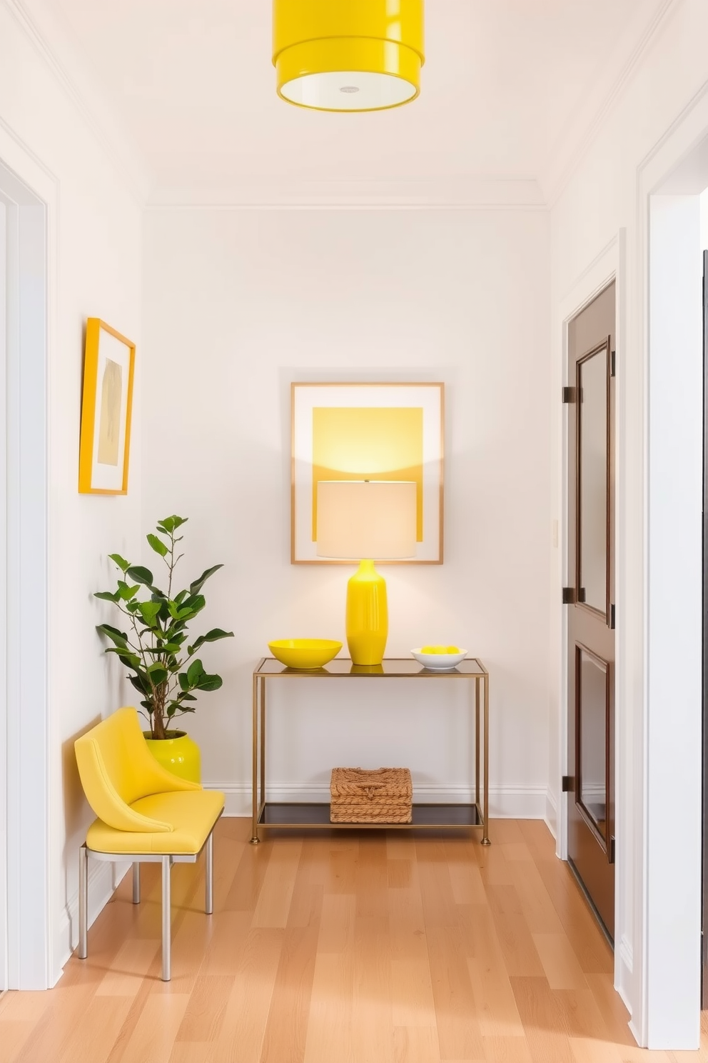 Yellow Foyer Design Ideas 25