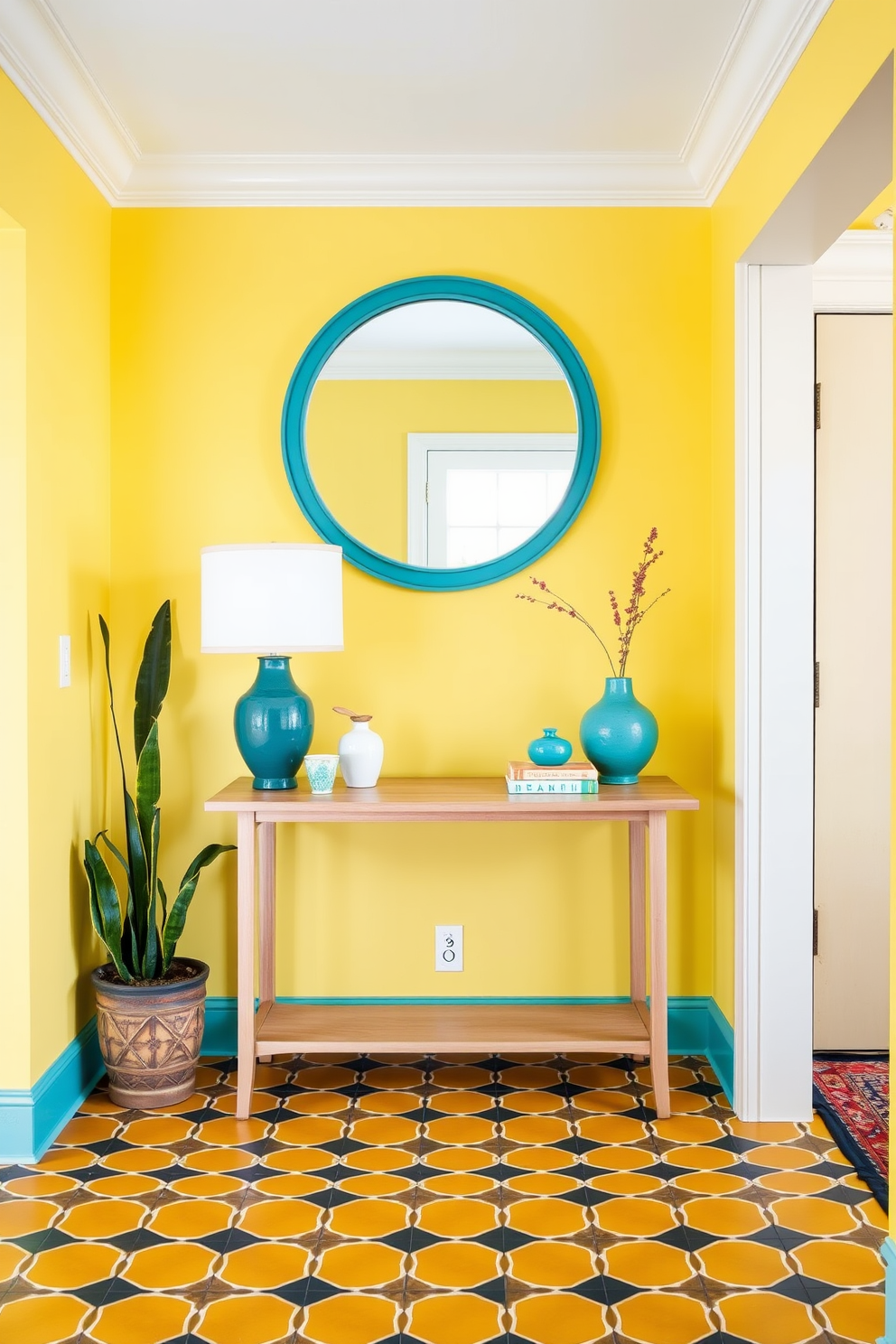 Yellow Foyer Design Ideas 29