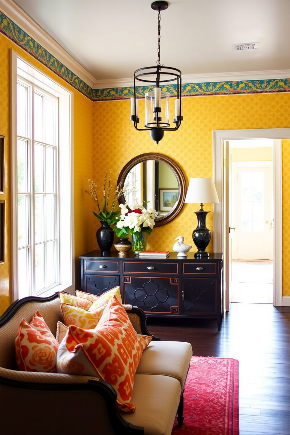 Yellow Foyer Design Ideas 30