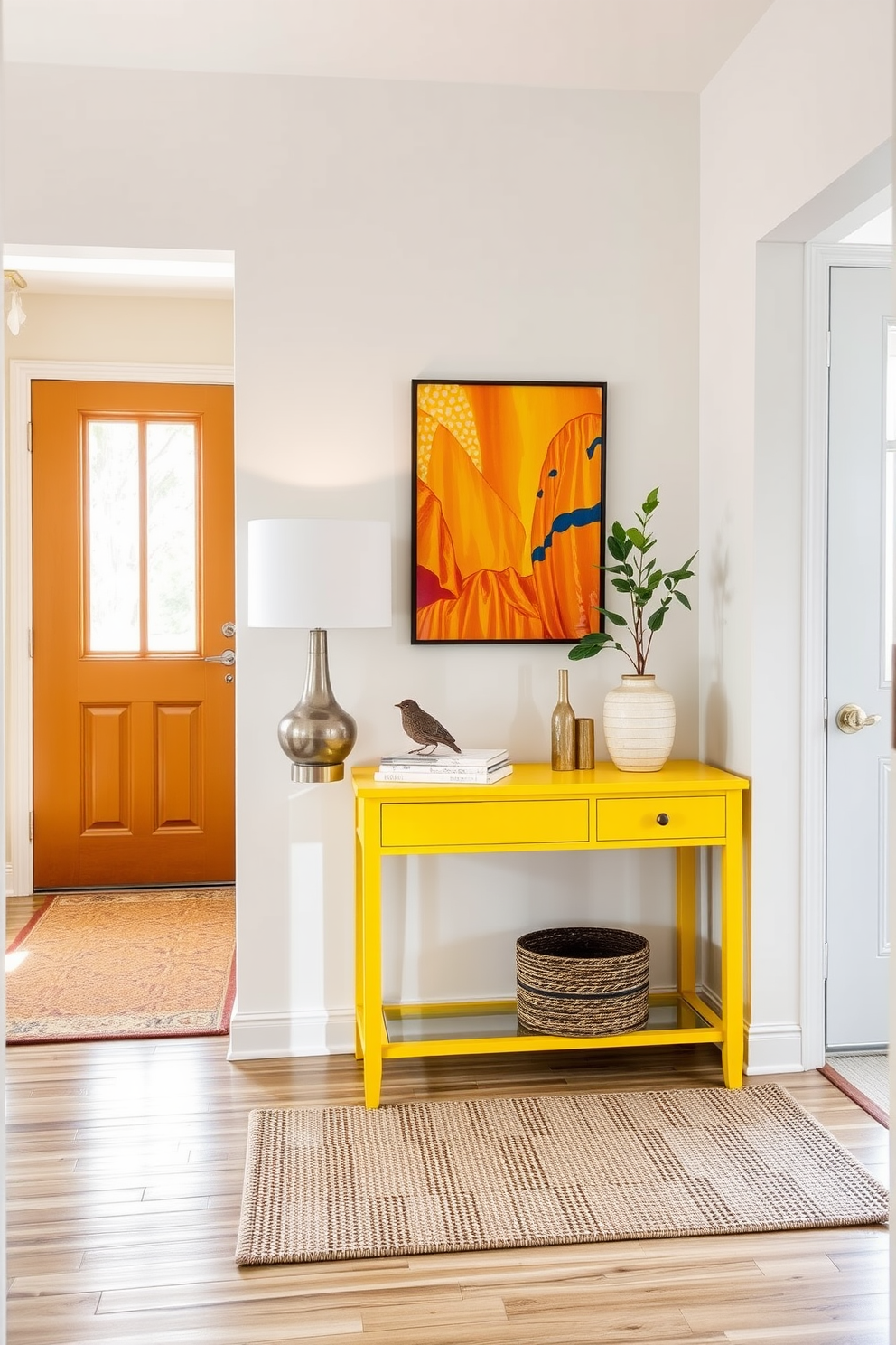 Yellow Foyer Design Ideas 4