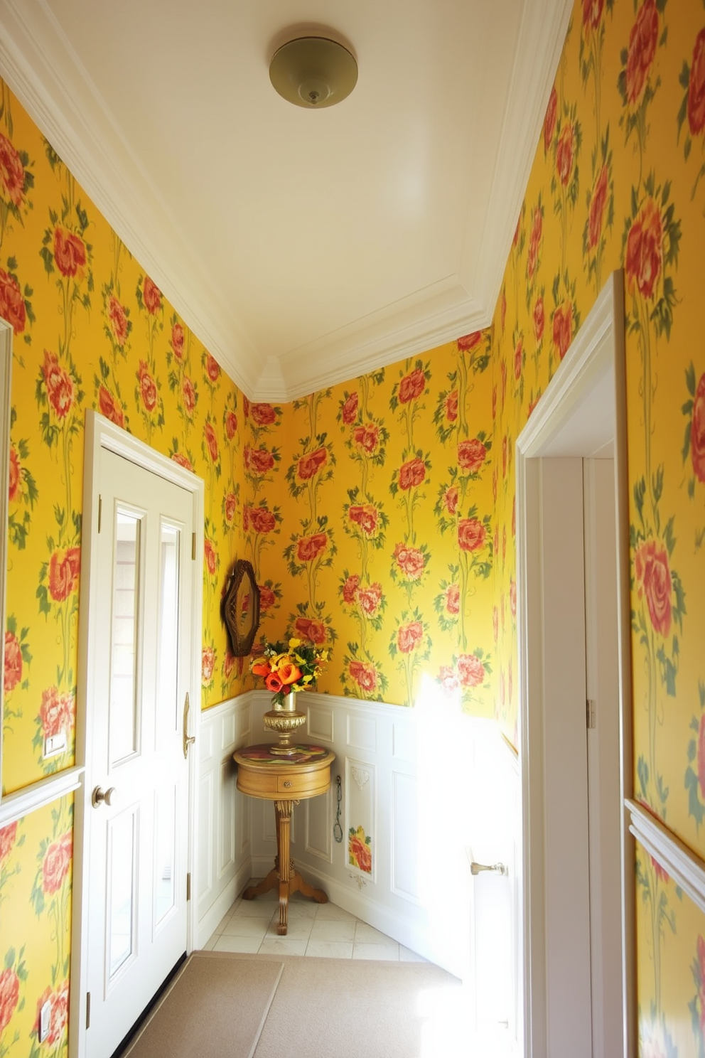 Yellow Foyer Design Ideas 5