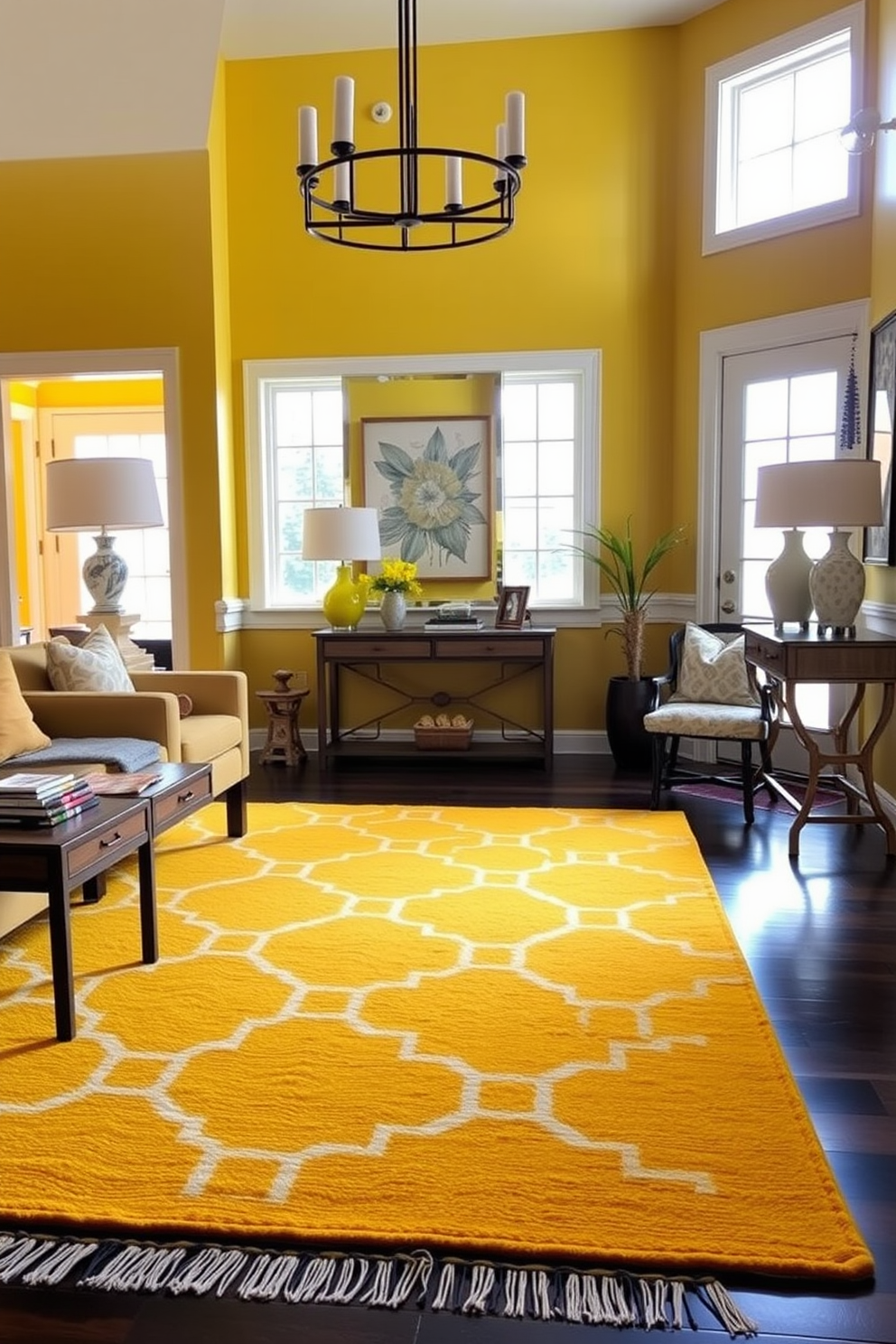 Yellow Foyer Design Ideas 6