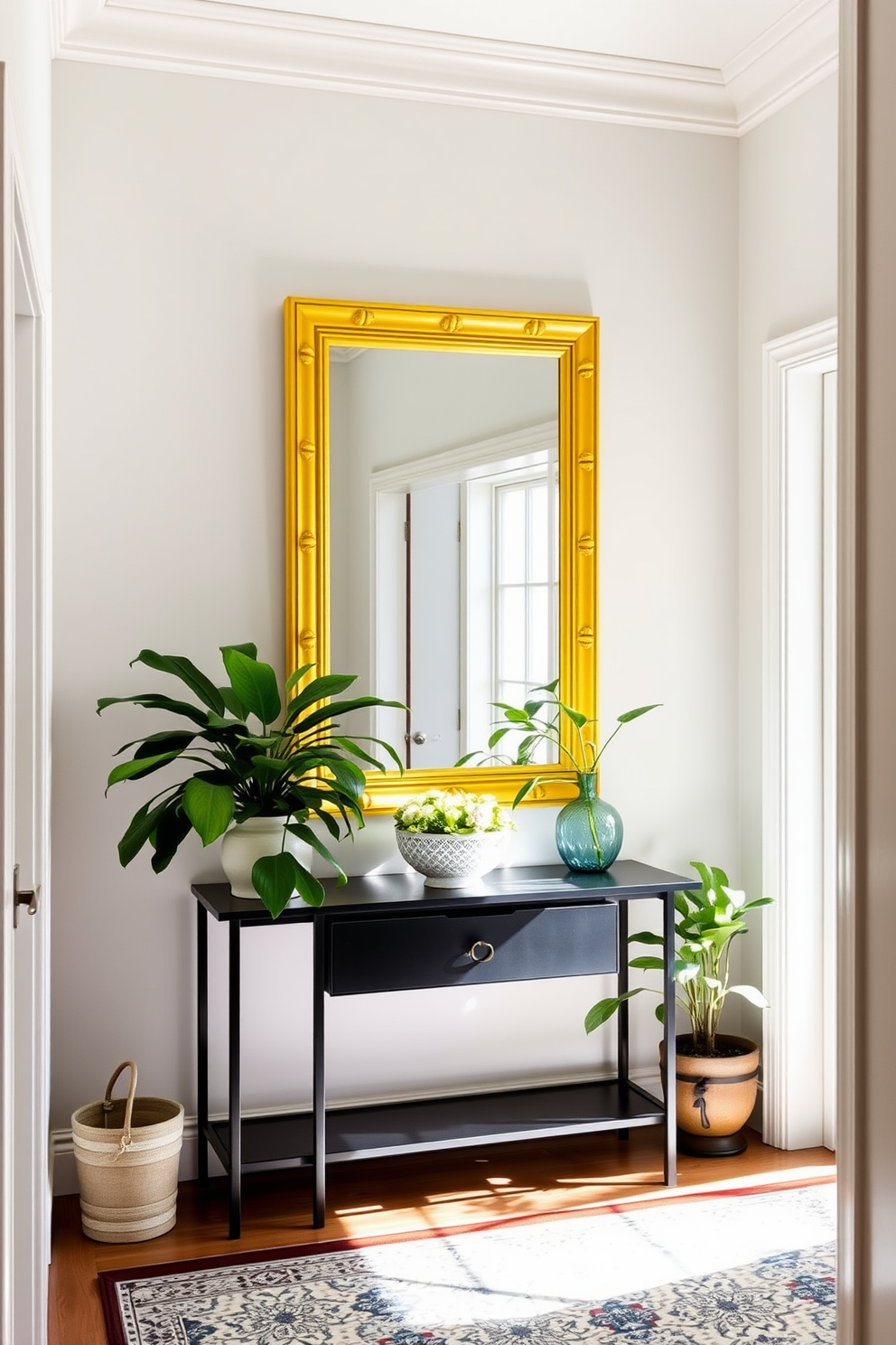 Yellow Foyer Design Ideas 7