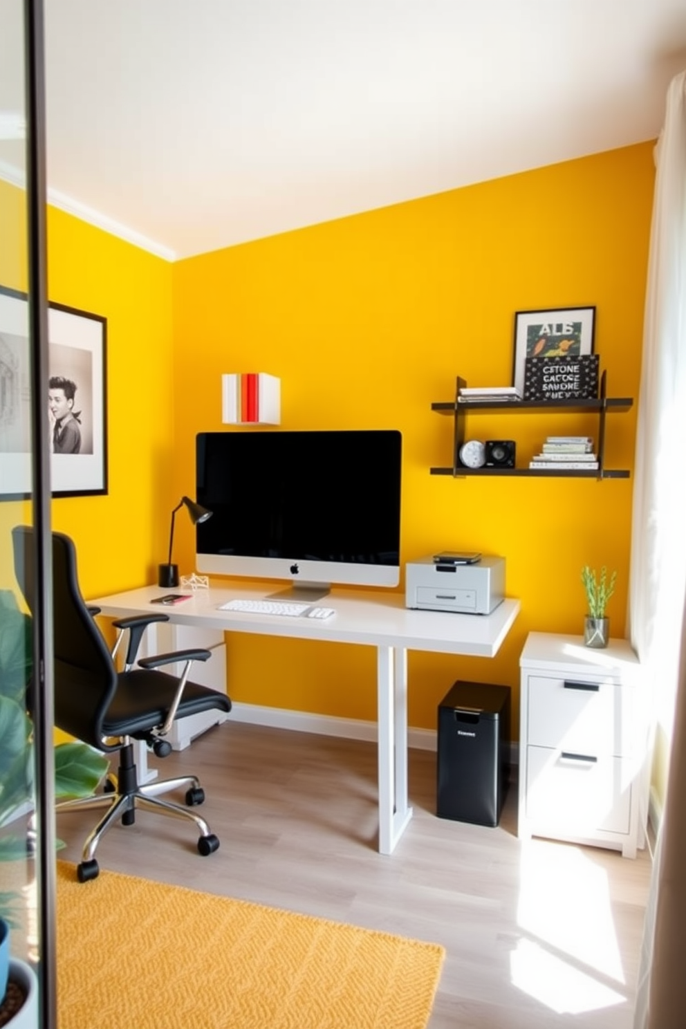 Yellow Home Office Design Ideas 1