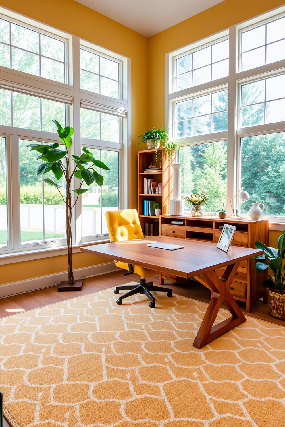 Yellow Home Office Design Ideas 16