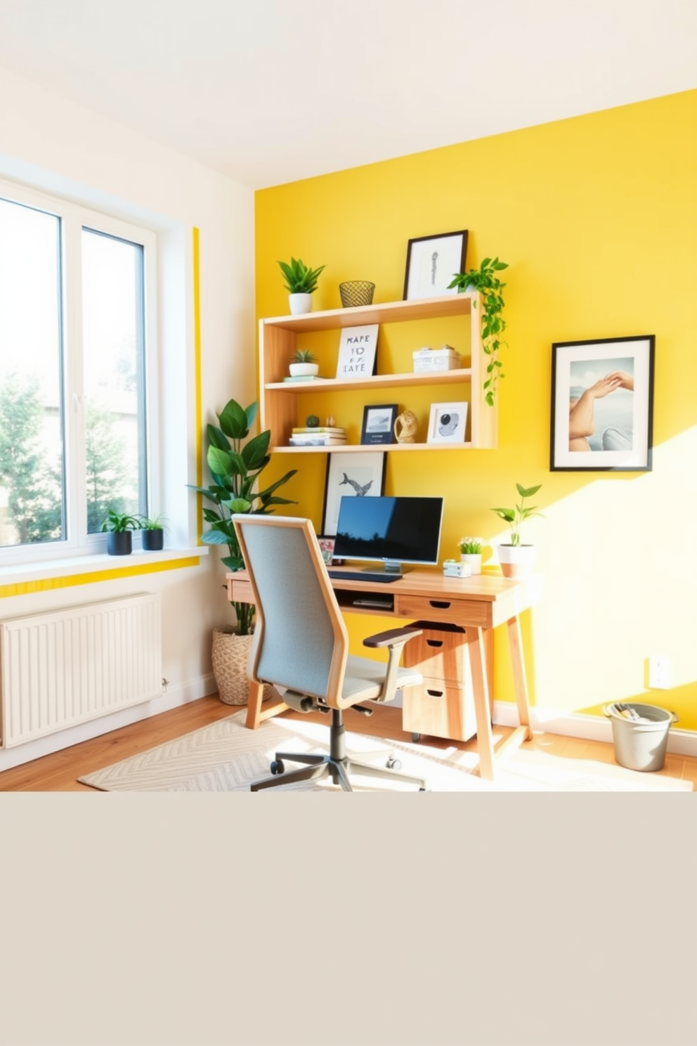 Yellow Home Office Design Ideas 18