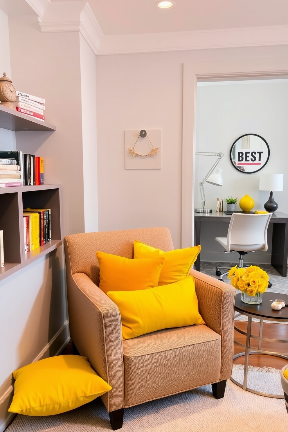 Yellow Home Office Design Ideas 23