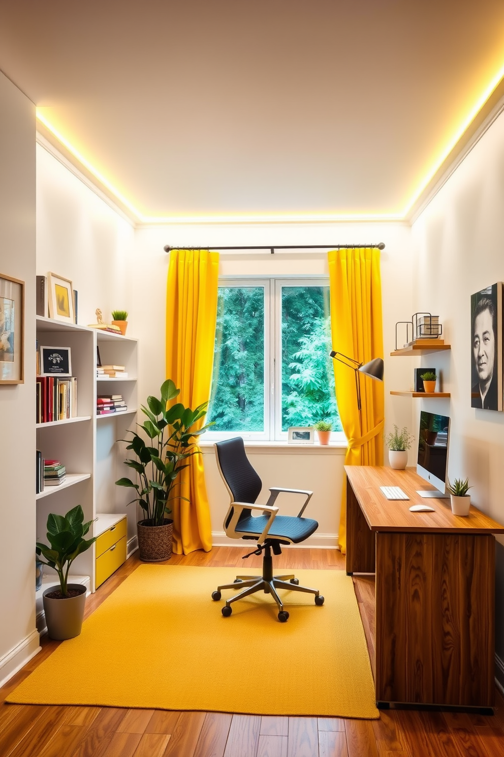 Yellow Home Office Design Ideas 28