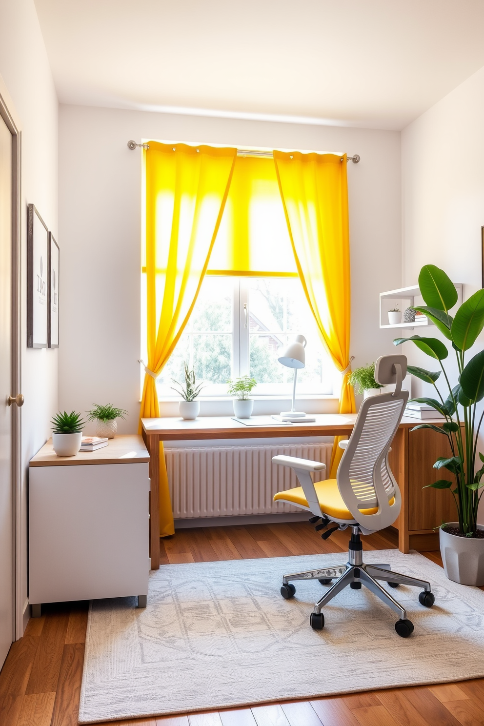 Yellow Home Office Design Ideas 3