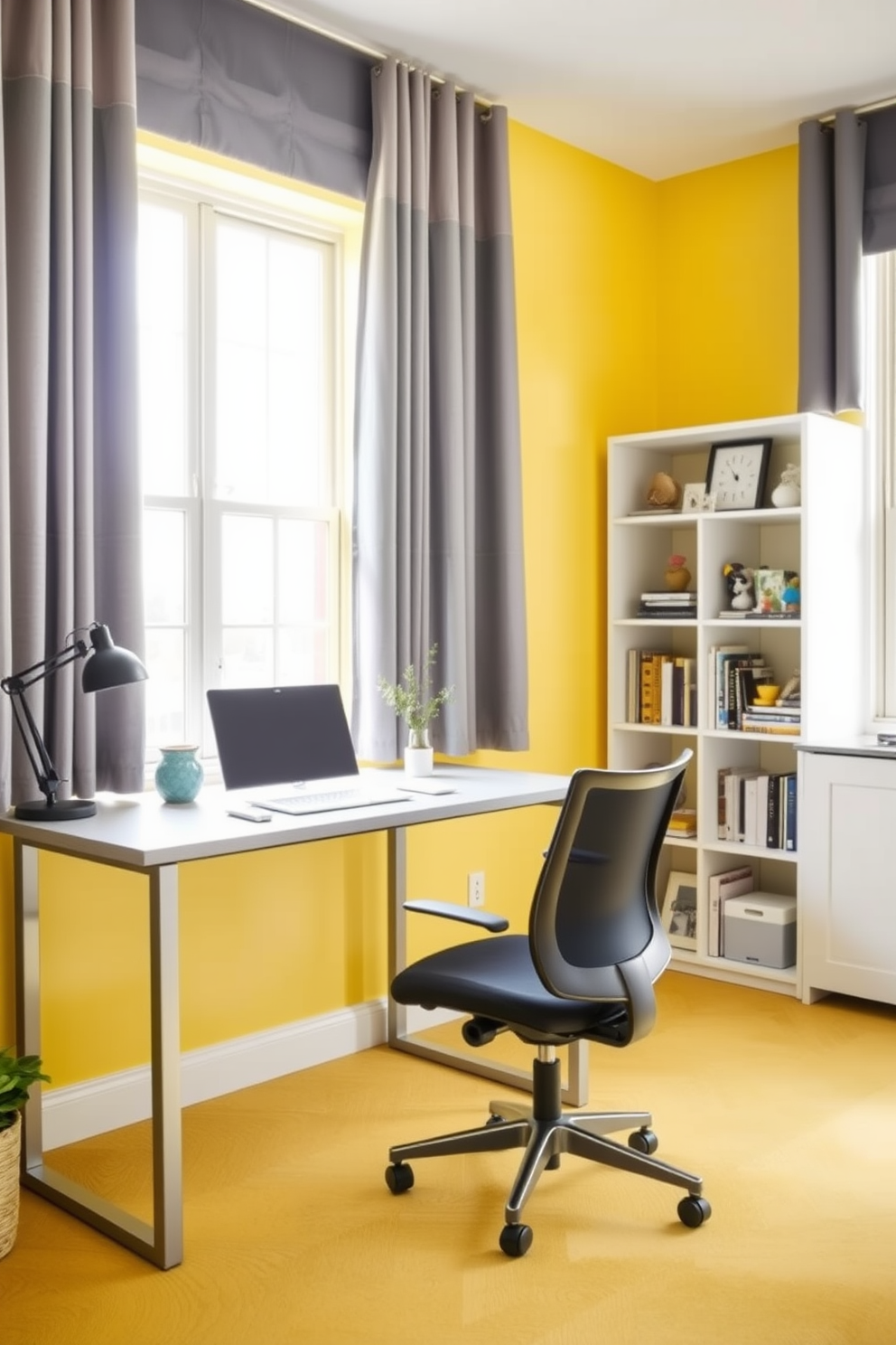 Yellow Home Office Design Ideas 4