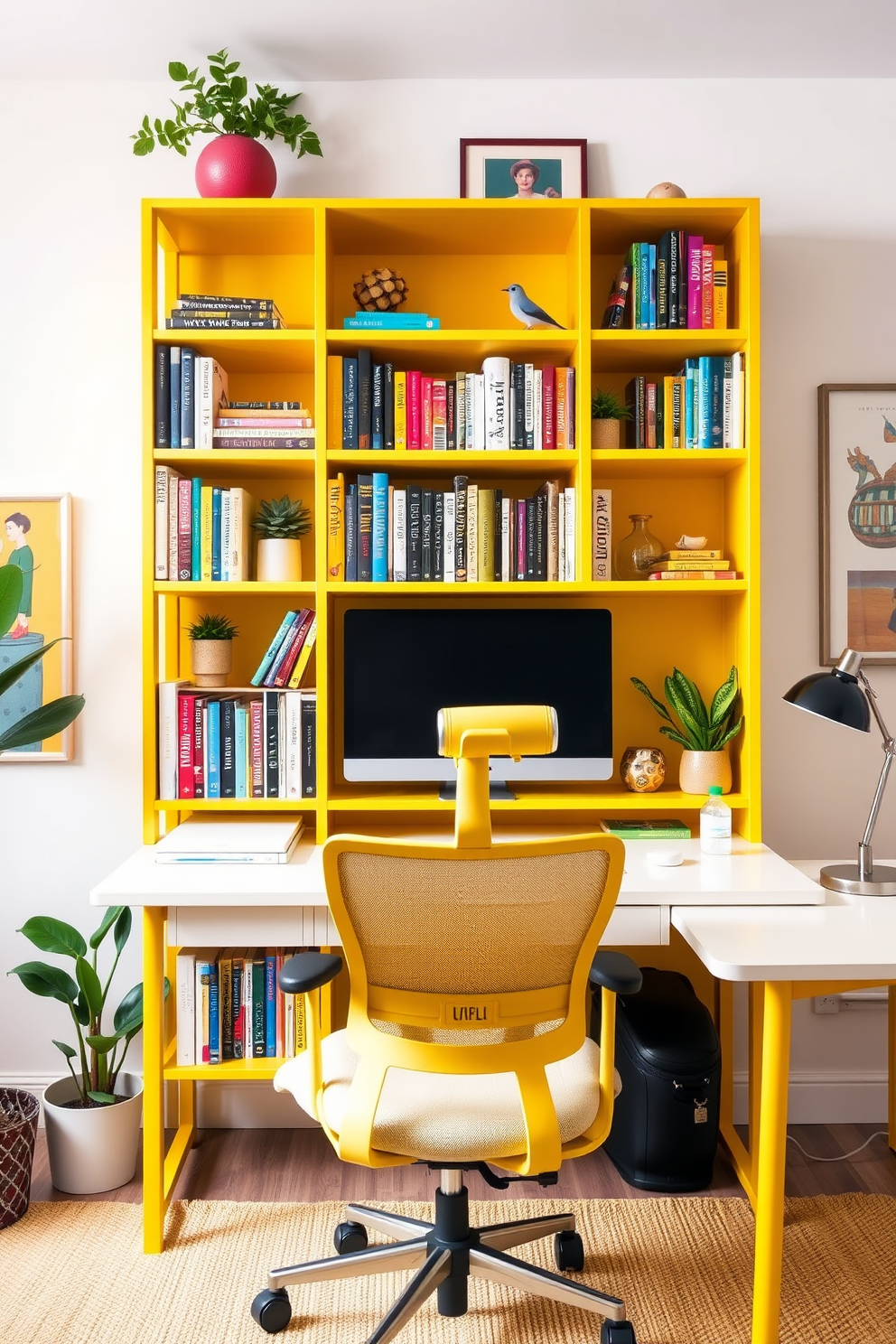 Yellow Home Office Design Ideas 5