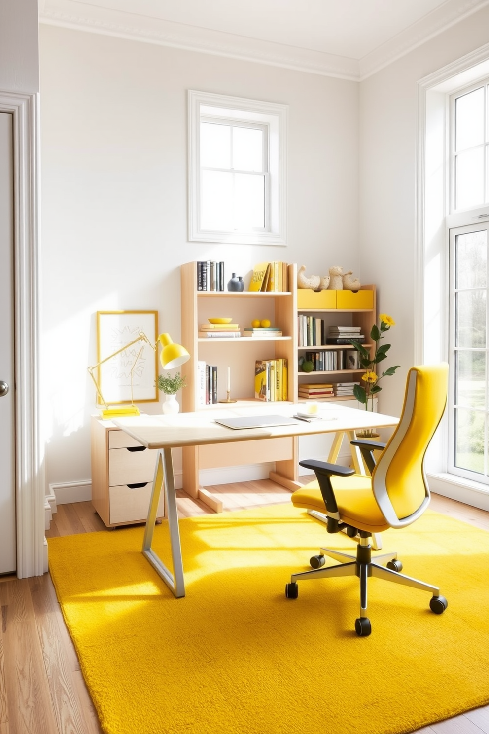 Yellow Home Office Design Ideas 6