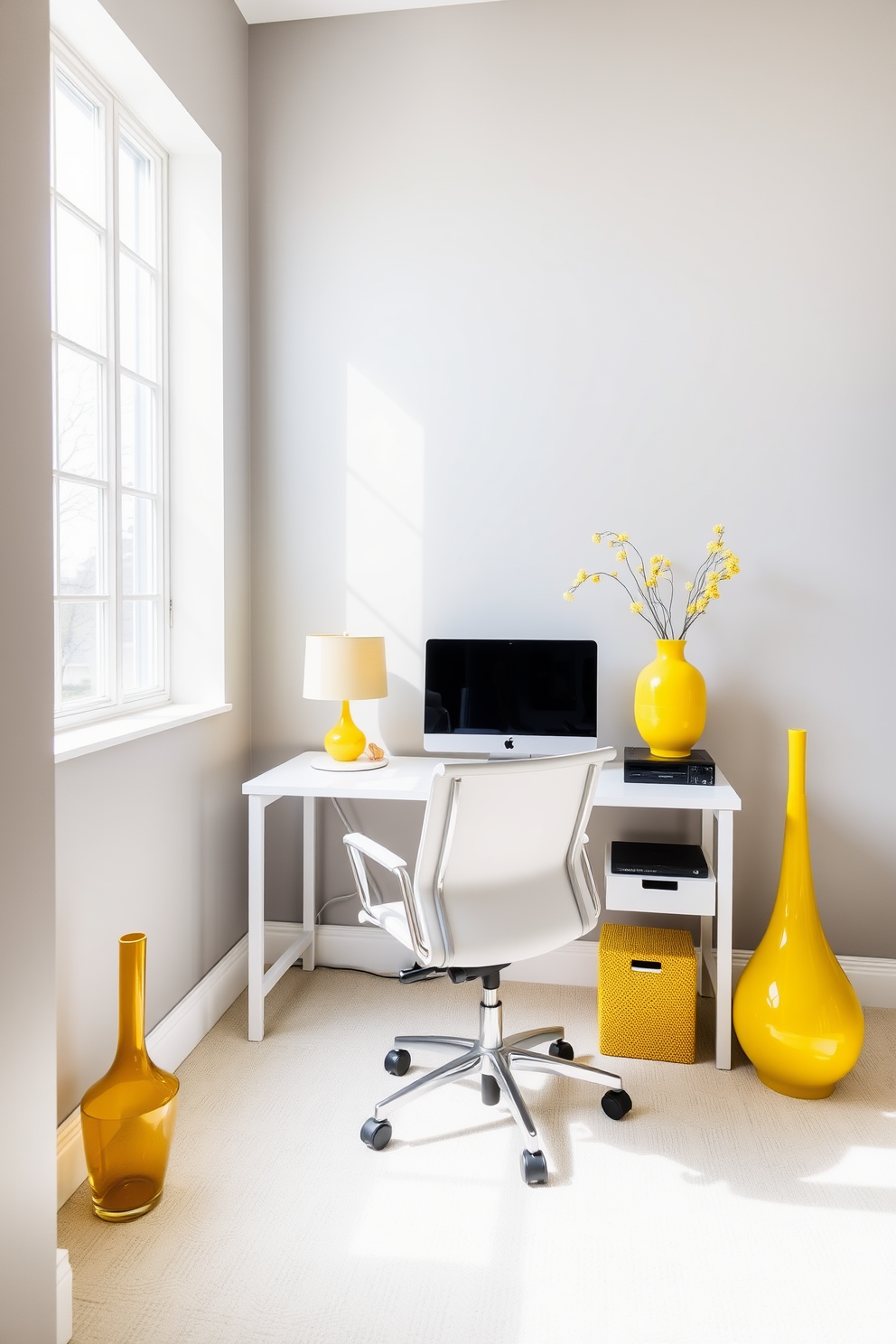 Yellow Home Office Design Ideas 8