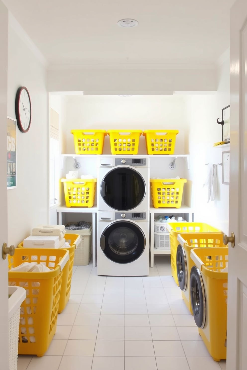 Yellow Laundry Room Design Ideas 10