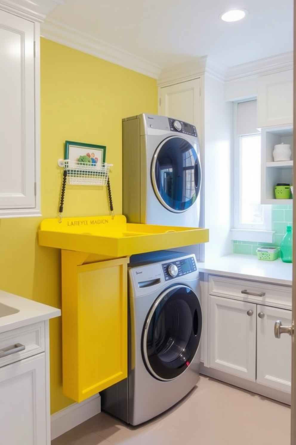 Yellow Laundry Room Design Ideas 19