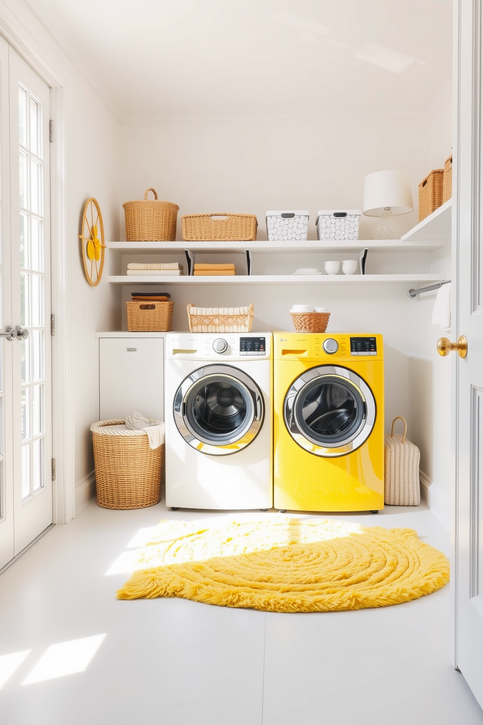 Yellow Laundry Room Design Ideas 20