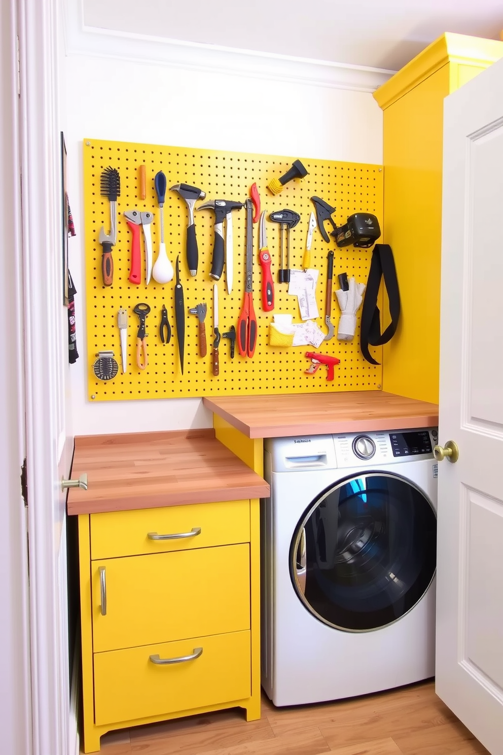 Yellow Laundry Room Design Ideas 26