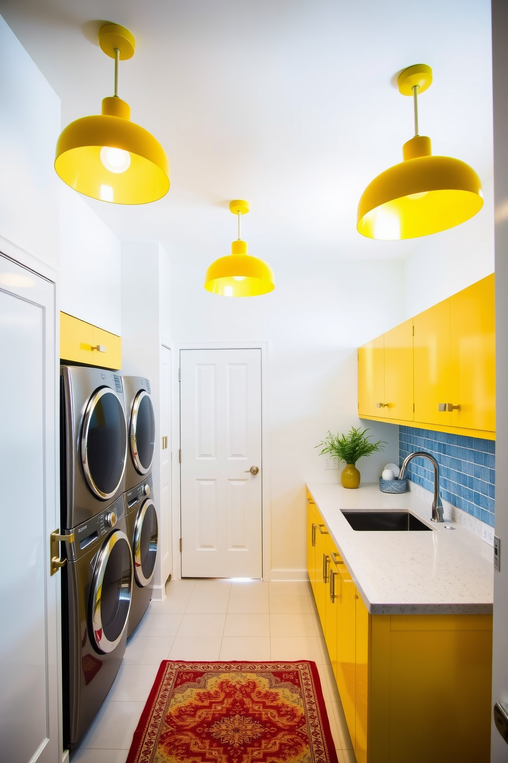 Yellow Laundry Room Design Ideas 29