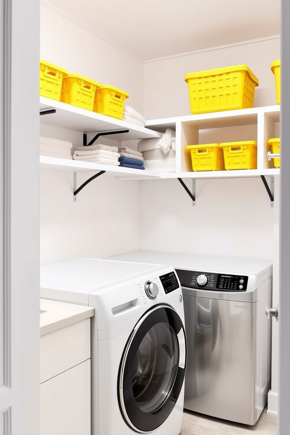 Yellow Laundry Room Design Ideas 4