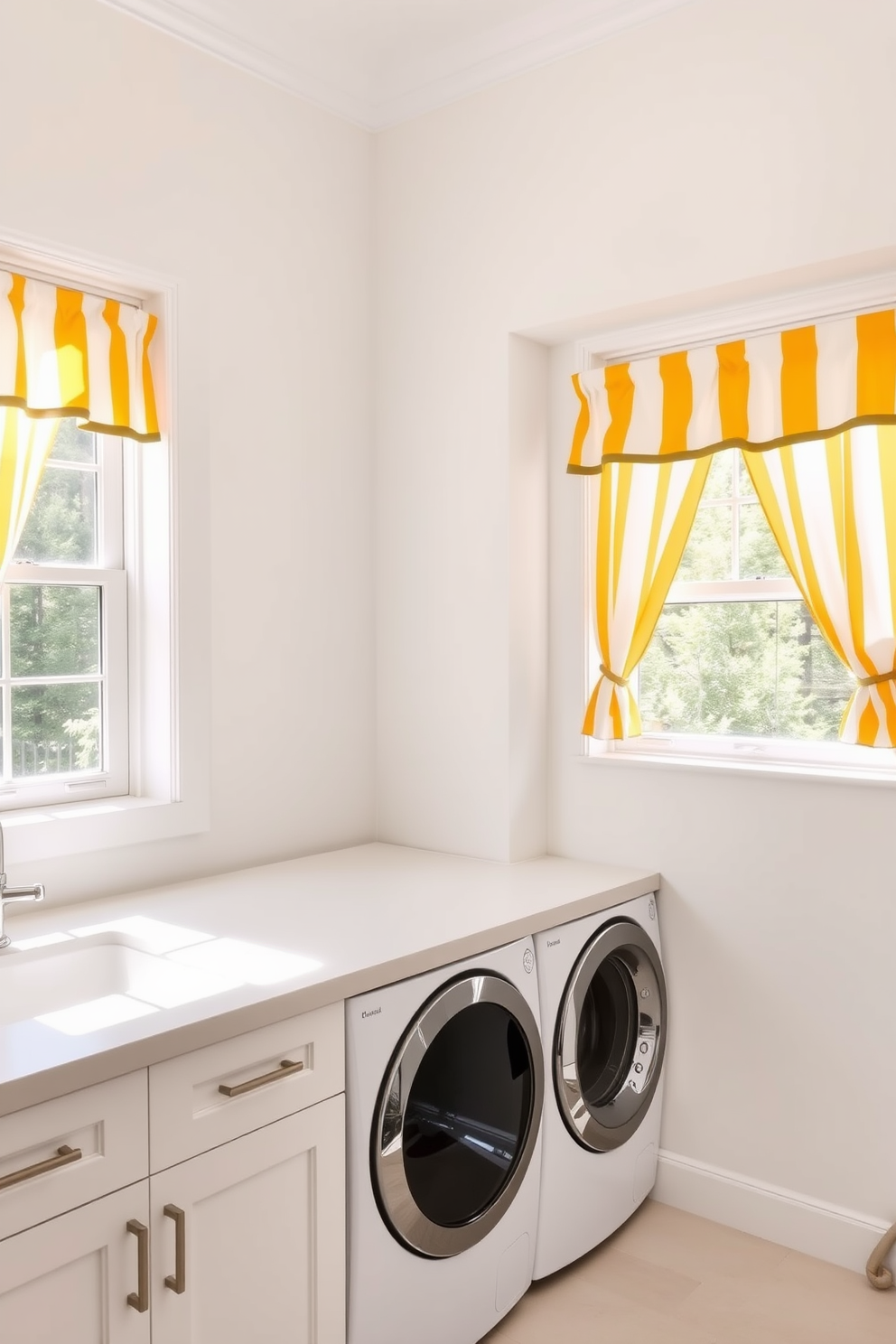 Yellow Laundry Room Design Ideas 6