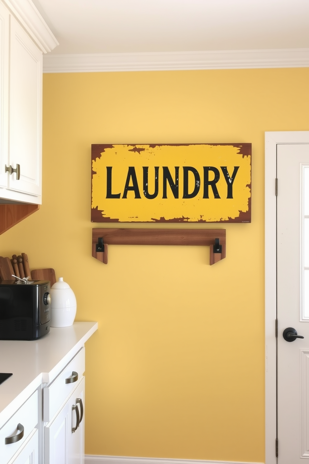 Yellow Laundry Room Design Ideas 8