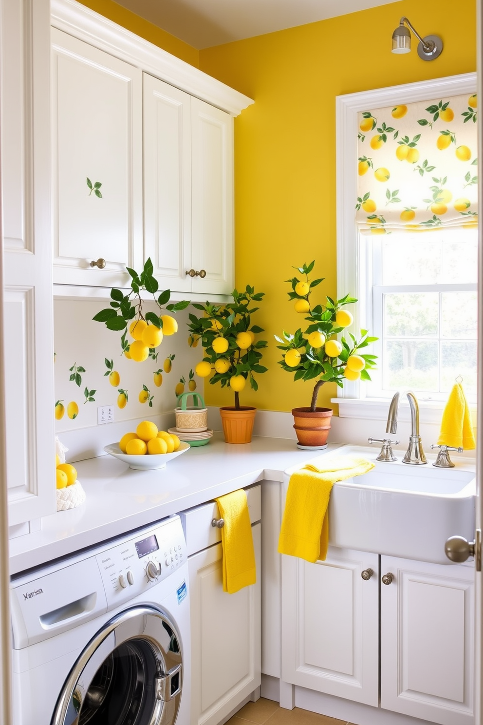 Yellow Laundry Room Design Ideas 9