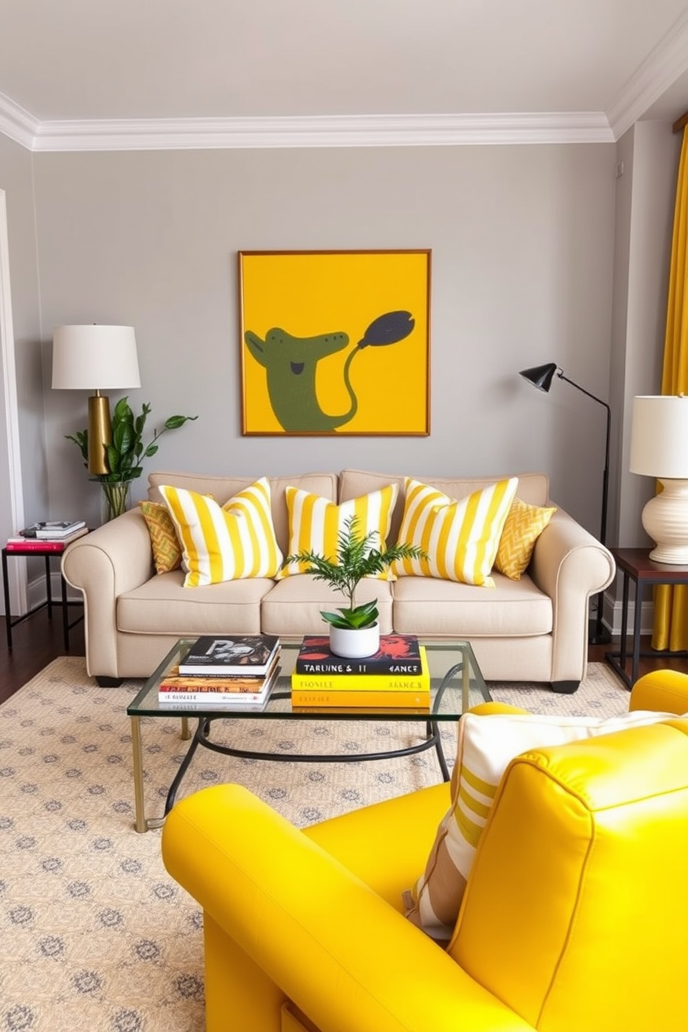 Yellow Living Room Design Ideas 19