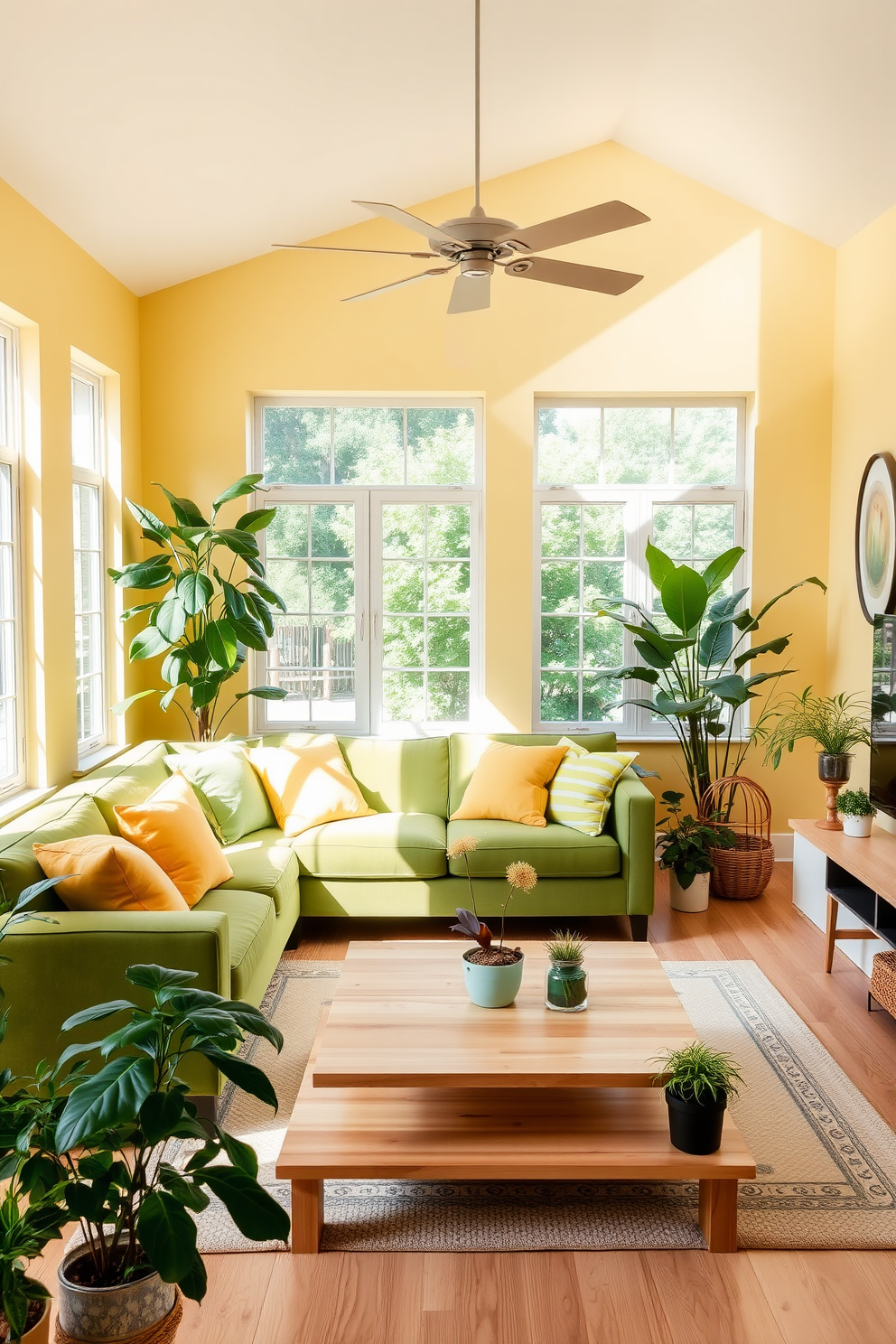 Yellow Living Room Design Ideas 24