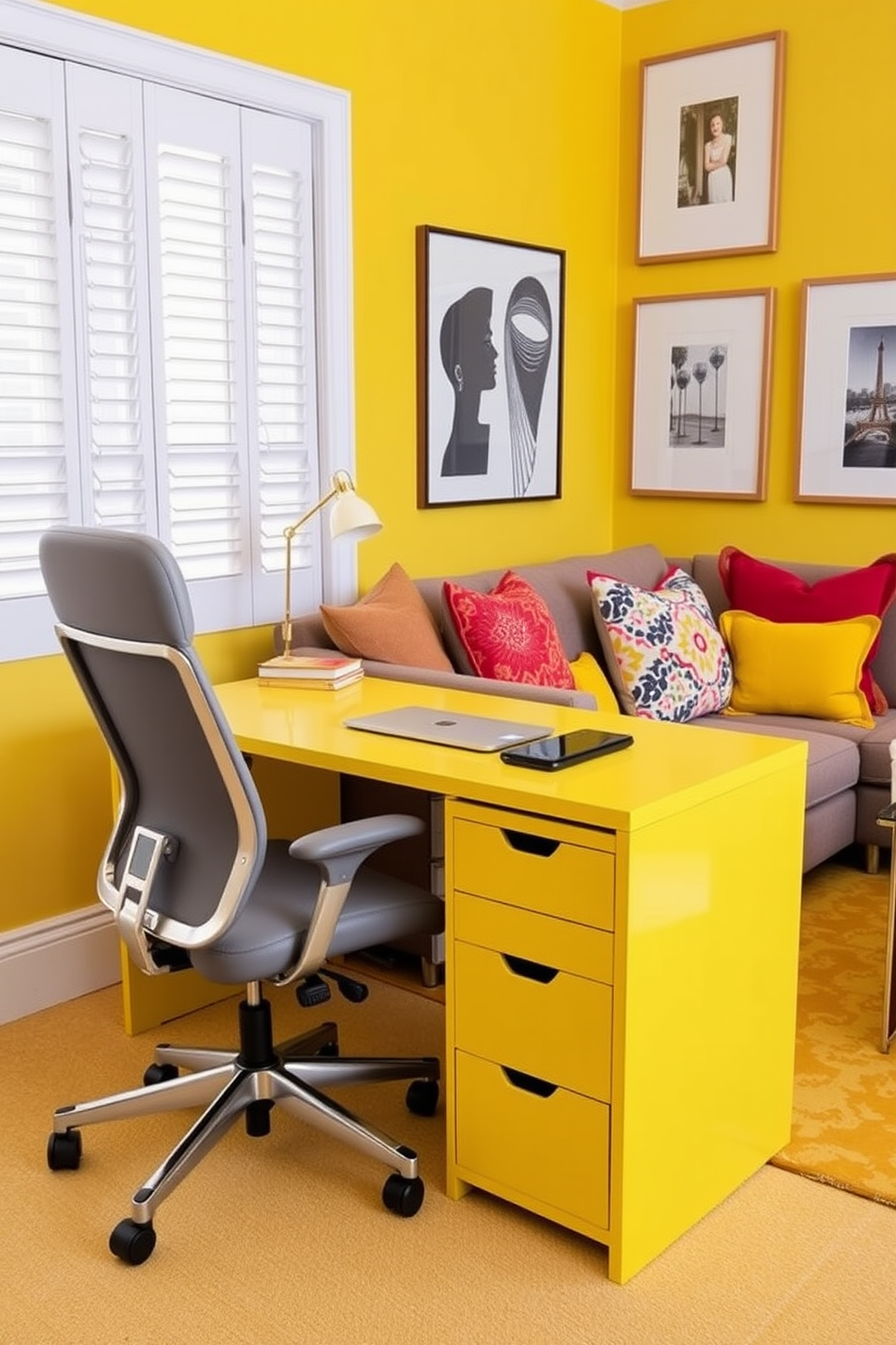 Yellow Living Room Design Ideas 25