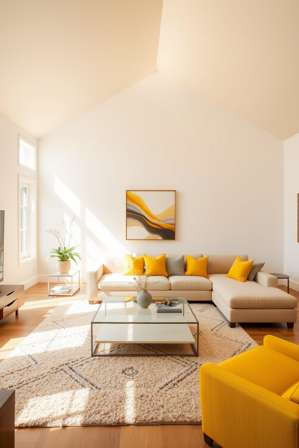 Yellow Living Room Design Ideas 26