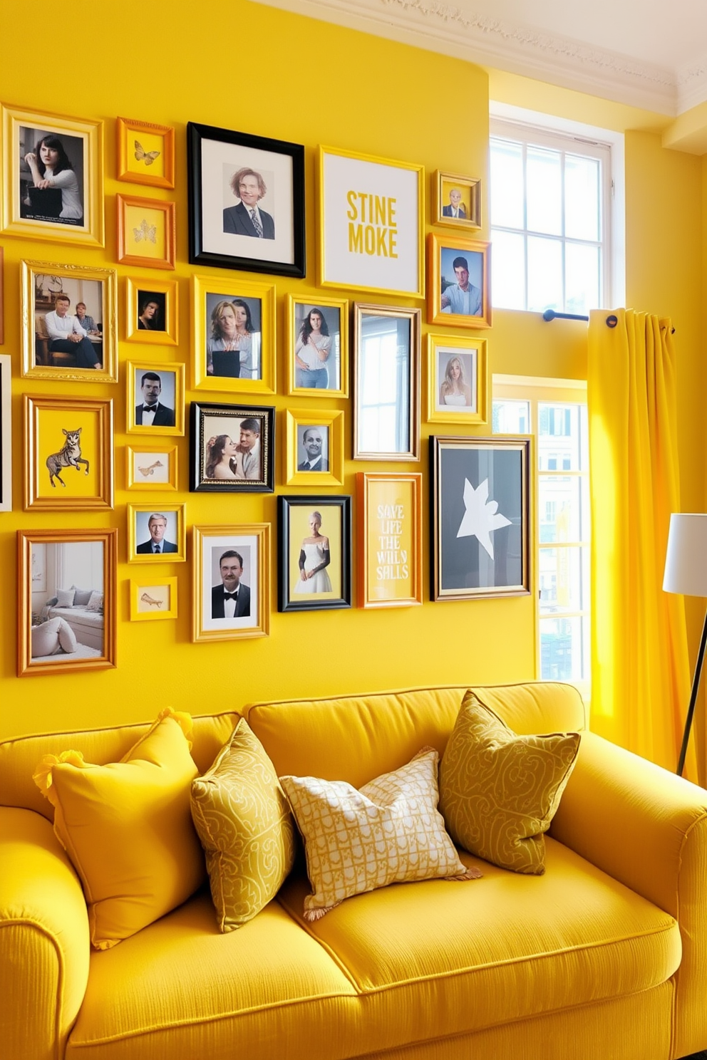 Yellow Living Room Design Ideas 29