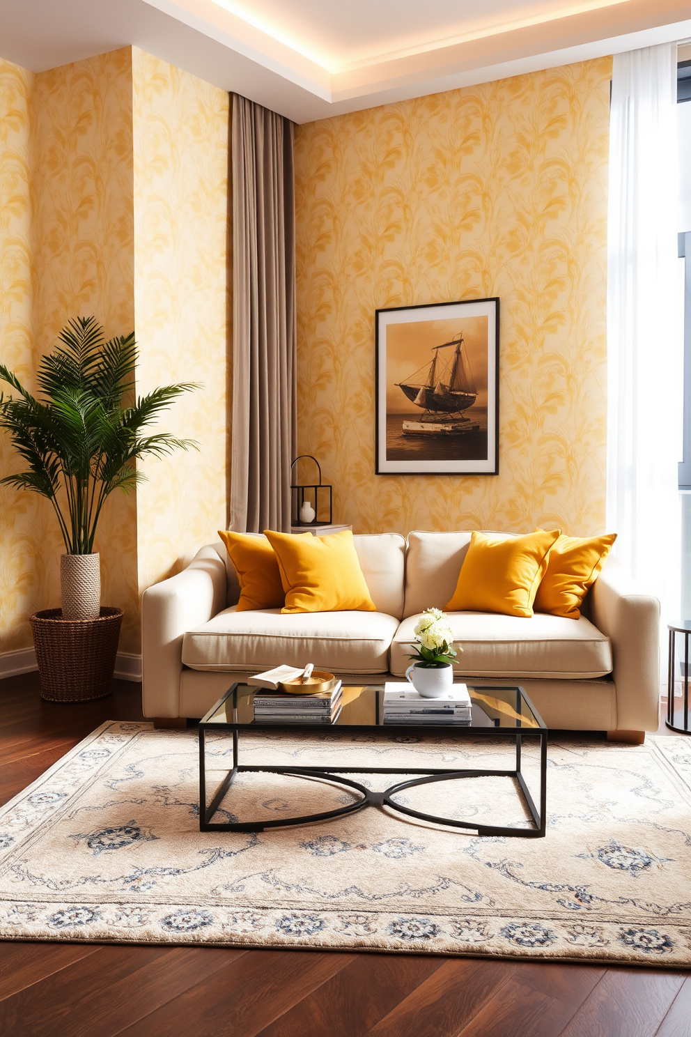 Yellow Living Room Design Ideas 9